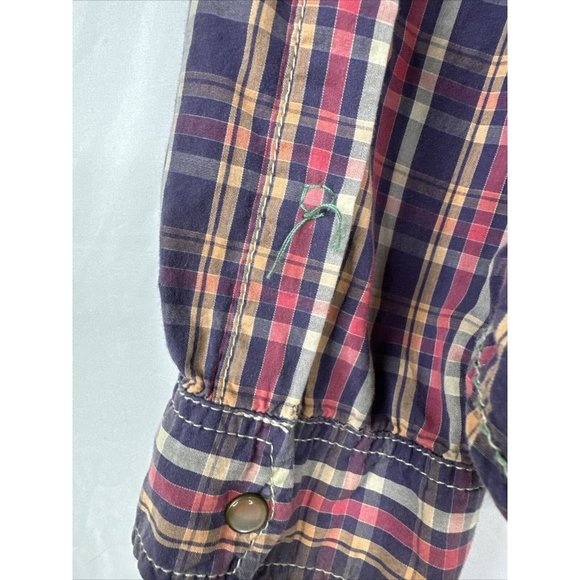 Z Brand Western Pearl Snap Short Mens Size XL Plaid Embroidered - Picture 12 of 16